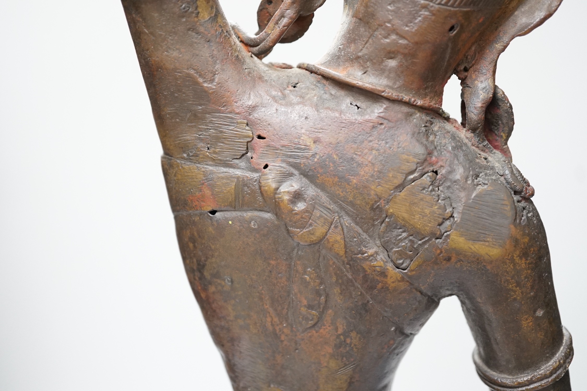 An Indian bronze figure of Parvati. 53cm tall